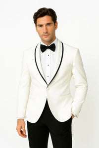 White and Black Dinner Jacket
