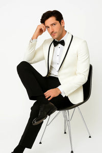 White and Black Dinner Jacket