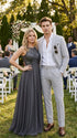 Men’s Navy Seersucker 2 Piece Summer Suit, Modern Fit Lightweight Wedding Dress Suit