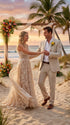 Men’s Natural Sand Linen Suit, Light Tan Summer Beach Wedding Suit