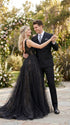 Men’s Black Classic Wool Double Breasted Suit, Formal Wedding Business Dress Suit