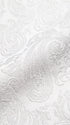Marco Lorenzo Premium White Paisley 4 Piece Suit with Purple Velvet Shawl Lapel and Matching Bow Tie