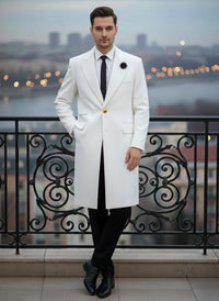Mens White Velvet Victorian Tailcoat Tuxedo – Three Quarter Length Cutaway Stage And Wedding Jacket