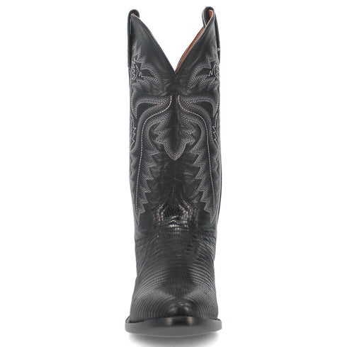 Dan Post Men’s Winston Black Exotic Lizard Leather 13” Round Toe Cowboy Boot