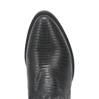 Dan Post Men’s Winston Black Exotic Lizard Leather 13” Round Toe Cowboy Boot