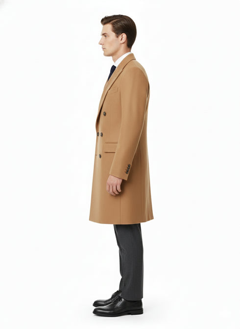 Double Breasted Long Ankle length Designer men's Wool Peacoat Sale overcoats Long Dress | Winter men's Topcoat Sale Available in 5 colors