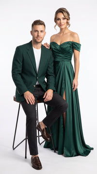 Neil Allyn Career Basics Men’s Hunter Green Blazer, Classic 2 Button Formal Sport Coat for Weddings, Church and Business Events