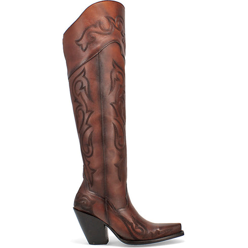 Dan Post Women’s Seductress Chestnut 20 Snip Toe Zipper Boot