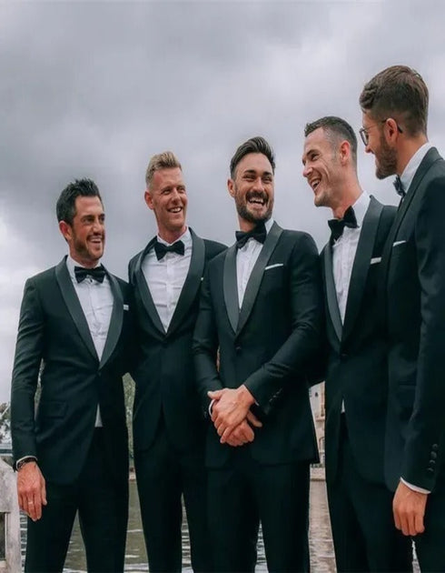 Xavier Dark Green Shawl Lapel One Button Slim Fit Wedding Groomsmen Suits Online