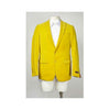 Yellow Two Button Mens Single Breasted Notch Lapel Blazer