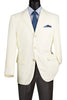 Ivory Regular Fit 3 Button Blazer