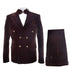 Men’s Rossi Man Zeus Dark Brown Velvet Double Breasted Tuxedo Suit, Formal Wedding Prom Dinner Suit Set