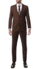 Mens ZNL22S 2pc 2 Button Slim Fit Brown Zonettie Suit