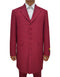 Mens Classic Vested Burgundy Suit