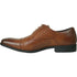 Bravo Mens Antique Cap Toe Lace Up Oxford Dress Shoe in Cognac