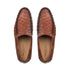 Mens Mezlan Rollini Ostrich Quill Dress Shoe Loafer in Brown