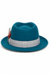 Acid Blue Dress Hat 1920s Fedora Style - Mens Classic Wool Fedora Dress Hat in Acid Blue