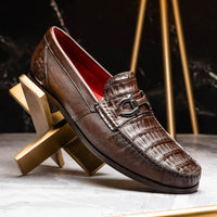 Marco Di Milano Adro Brown Leather Luxury Loafers