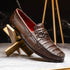 Marco Di Milano Adro Brown Leather Luxury Loafers