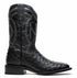 Marco Di Milano Alabama Black Ostrich Quill Square Toe Cowboy Boots