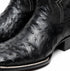 Marco Di Milano Alabama Black Ostrich Quill Square Toe Cowboy Boots