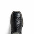 Marco Di Milano Alabama Black Ostrich Quill Square Toe Cowboy Boots