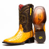 Marco Di Milano Alabama Buttercup Ostrich Quill Square Toe Cowboy Boots