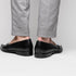 Zelli Alba Calfskin Spectator Penny Loafers in Black and White