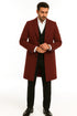Alberto Nardoni Dark Burgundy Wool Overcoat / Topcoat