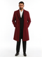 Alberto Nardoni Dark Burgundy Wool Overcoat / Topcoat