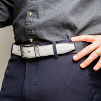 Marco Di Milano Alessio Belt - White & Black Leather Loafers