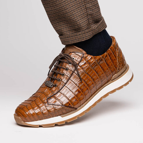 Marco Di Milano Alonzo Bay Apache Genuine Caiman Crocodile Casual Sneakers