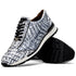 Marco Di Milano Alonzo Newspaper Genuine Caiman Crocodile Casual Sneakers