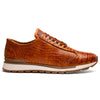 Marco Di Milano Alonzo Cognac Genuine Caiman Crocodile Casual Sneakers