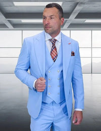 Statement Men's 3 Piece 100% Wool Fashion Suit - Bold Colors