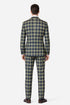 Statement Men’s 3-Piece Plaid Wool Suit – 100% Wool Modern Fit with Wide Peak Lapel