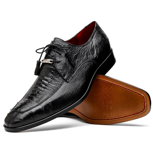 Marco Di Milano Andretti Black Ostrich Leg Shoes