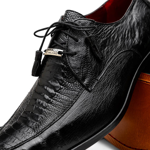Marco Di Milano Andretti Black Ostrich Leg Shoes