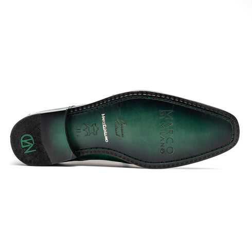 Marco Di Milano Andretti Green Lemon Ostrich Leg Dress Shoes