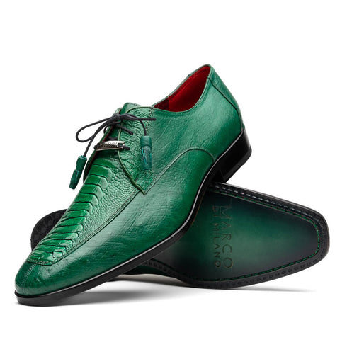Marco Di Milano Andretti Green Lemon Ostrich Leg Shoes