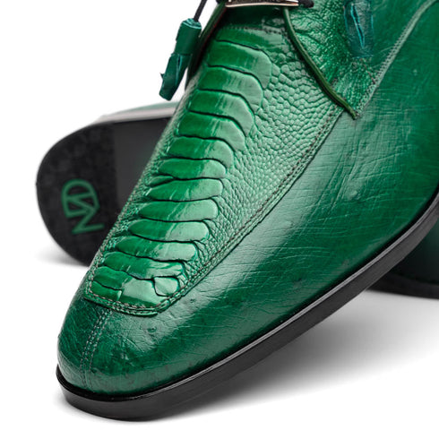 Marco Di Milano Andretti Green Lemon Ostrich Leg Shoes