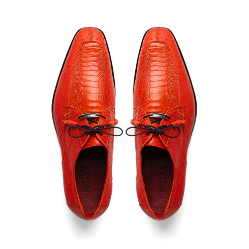 Marco Di Milano Andretti Orange Ostrich Leg Shoes