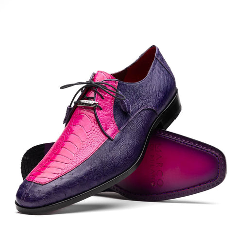 Marco Di Milano Andretti Pink / Purple Ostrich Leg Shoes