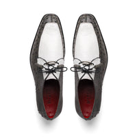 Marco Di Milano Andretti White / Grey Ostrich Leg Shoes