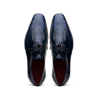 Marco_Di_Milano Anzio: Blue Jeans Leather Dress Shoe