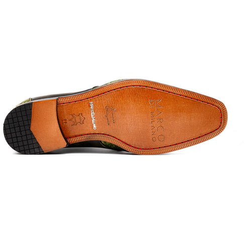 Marco Di Milano Anzio Green Alligator & Calfskin Derby