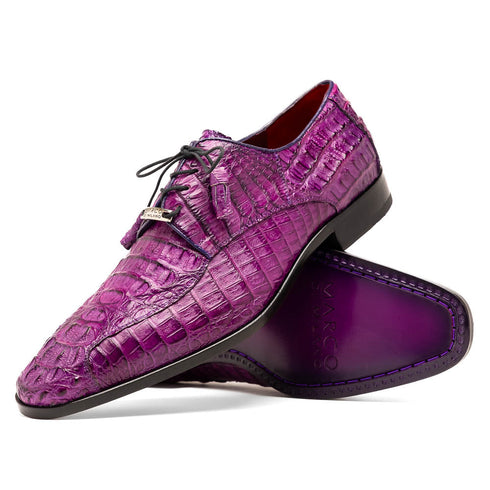 Marco Di Milano Apricena Caiman Crocodile Derby in Purple
