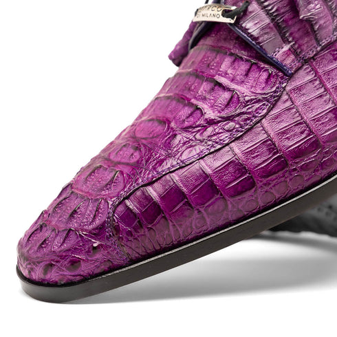 Marco Di Milano Apricena Caiman Crocodile Derby in Purple
