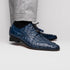 Marco Di Milano Apricena Caiman Crocodile Derby in Navy