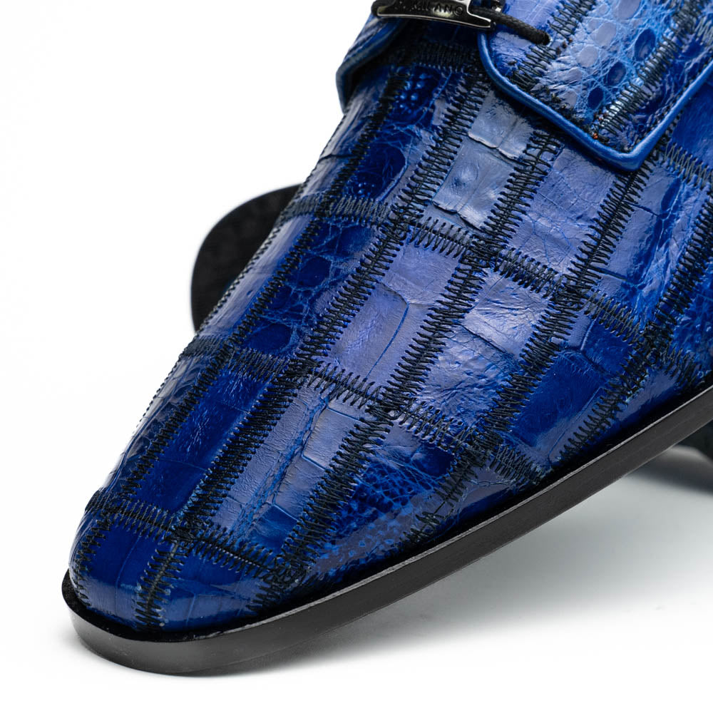 electric blue dress shoes Men's Exotic Skin Dress Shoes